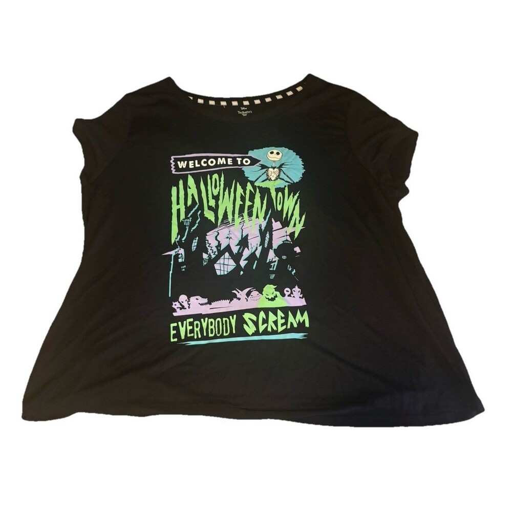 The Nightmare Before Christmas Shirt, Jack Poster Graphic T-Shirt Welcome Scream